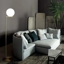 FLOS IC F2 gulvlampe i børstet messing Sale