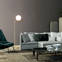 FLOS IC F2 gulvlampe i børstet messing Sale