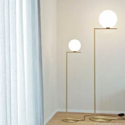 FLOS IC F2 gulvlampe i børstet messing Sale