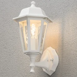 Konstsmide Flott utendørs GRADO vegglampe i hvit Best