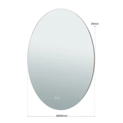 ORION Focus LED-speil, Ø 60 cm, CCT, antidugg, berøringsdimmer| Møbel Og Interiør