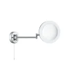 Searchlight Forstørrende LED-speil, kromfarget/frostet, IP44, Ø 20 cm Best