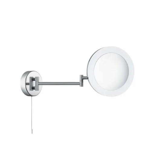 Searchlight Forstørrende LED-speil, kromfarget/frostet, IP44, Ø 20 cm Best