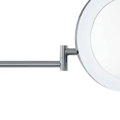 Searchlight Forstørrende LED-speil, kromfarget/frostet, IP44, Ø 20 cm Best