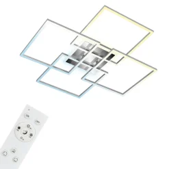 Briloner Frame S LED-taklampe, 72,4 x 72,4 cm, aluminium New