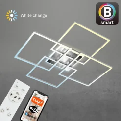 Briloner Frame S LED-taklampe, 72,4 x 72,4 cm, aluminium New