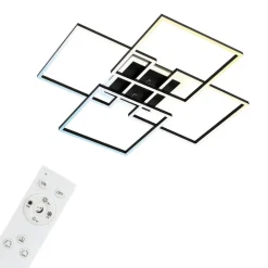 Briloner Frame S LED-taklampe, 72,4x72,4 cm, svart| Smarthus Belysning