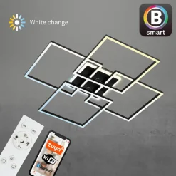 Briloner Frame S LED-taklampe, 72,4x72,4 cm, svart| Smarthus Belysning