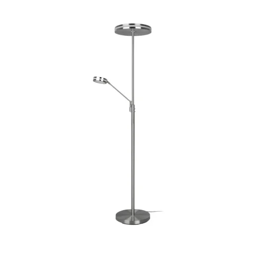Trio Lighting Franklin LED-uplight, leselampe, matt nikkel| Led-Innendørs|Gulvlamper