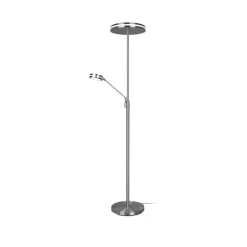 Trio Lighting Franklin LED-uplight, leselampe, matt nikkel| Led-Innendørs|Gulvlamper