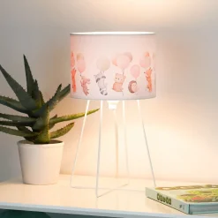 Duolla Freddy bordlampe, fargerik, dyr, E14, høyde 32,5 cm Discount