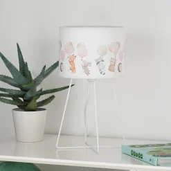 Duolla Freddy bordlampe, fargerik, dyr, E14, høyde 32,5 cm Discount