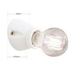 ORION Frost keramisk vegglampe, hvit| Vegglamper