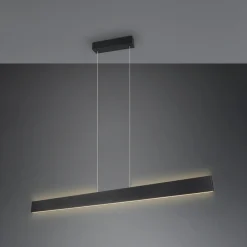 Trio Lighting Galway hengelampe, matt svart, opp/ned, CCT, metall Hot