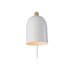 Nordlux Gaston vegglampe med kabel og støpsel, metall, hvit| Vegglamper