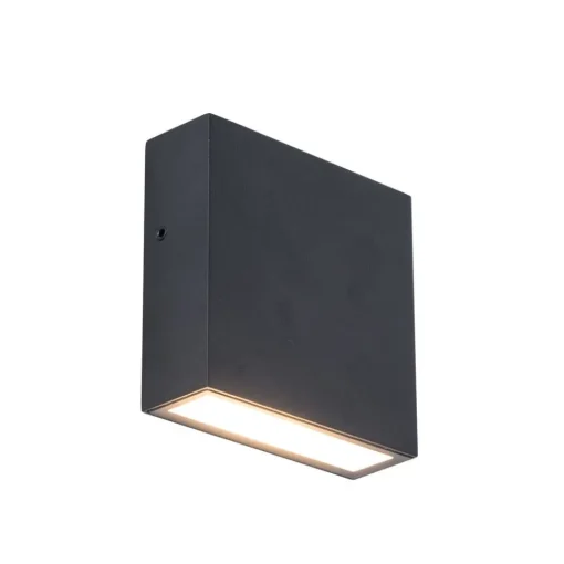 LUTEC Gemini XF utendørs LED-vegglampe, matt svart| Kommersiell Utebelysning