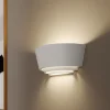 Lindby Gipsvegglampe Azriel, hvit halvrund, tre trinn| Design- Og Hotellbelysning|Vegglamper