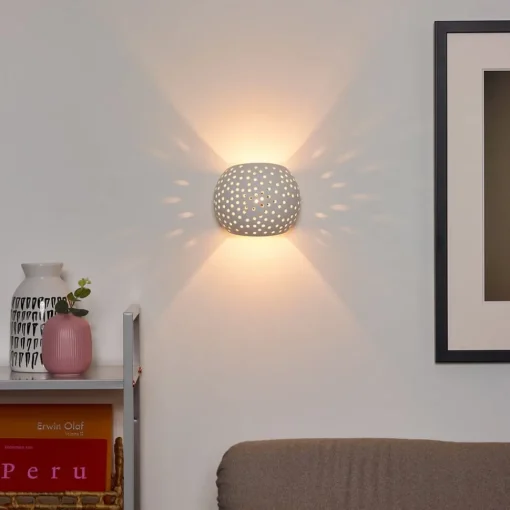 Lucide Gipsy vegglampe laget av gips| Vegglamper