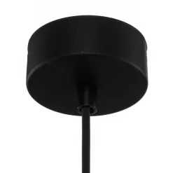 TK Lighting Glass-hengelampe Sol, Ø 35cm svart/klar| Pendellamper