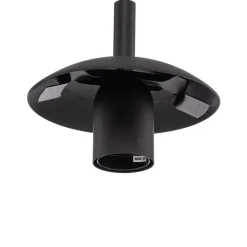 TK Lighting Glass-hengelampe Sol, Ø 35cm svart/klar| Pendellamper