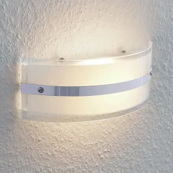 Lindby Glass-vegglampe Zinka med LED, 25 cm Outlet