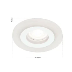 ORION Glow innfelt spot, hvit, metall, Ø 11 cm, GU10 Discount
