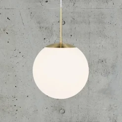 Nordlux Grant pendellampe i messing med glassglobe Ø 25cm New