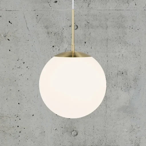 Nordlux Grant pendellampe i messing med glassglobe Ø 25cm New