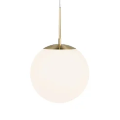 Nordlux Grant pendellampe i messing med glassglobe Ø 25cm New
