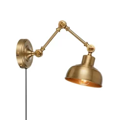Markslöjd Grimstad vegglampe, antikk messingfarge, jern, støpsel Best