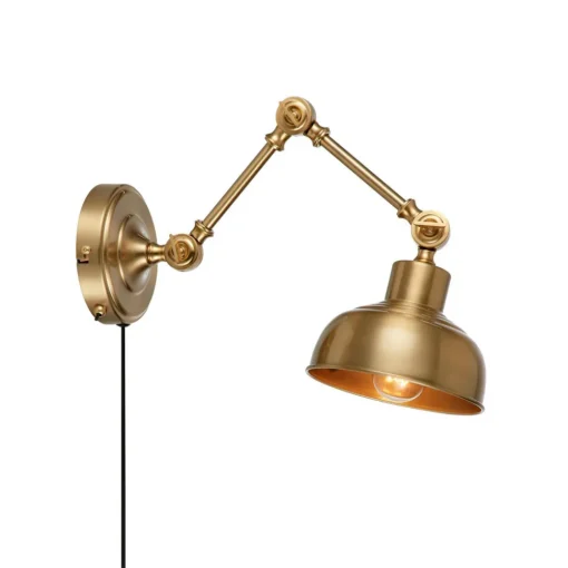 Markslöjd Grimstad vegglampe, antikk messingfarge, jern, støpsel Best