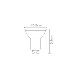 Lucide GU10 LED-reflektor 5W dim to warm, hvit Clearance
