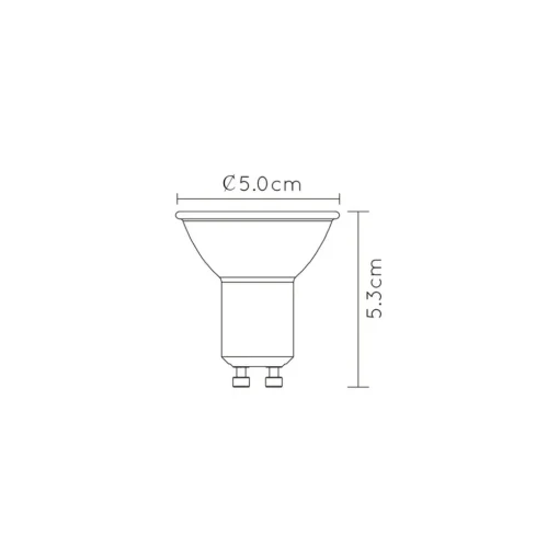 Lucide GU10 LED-reflektor 5W dim to warm, hvit Clearance