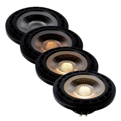 Lucide GU10 LED-reflektor 12W 3 000 K dim to warm, svart Hot