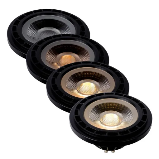 Lucide GU10 LED-reflektor 12W 3 000 K dim to warm, svart Hot