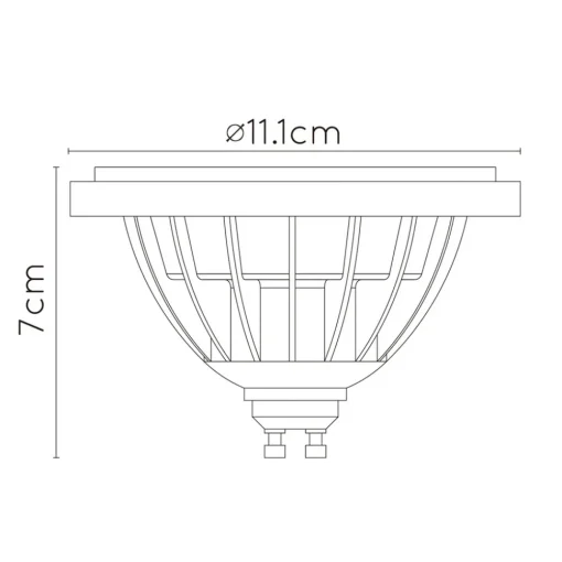 Lucide GU10 LED-reflektor 12W 3 000 K dim to warm, svart Hot