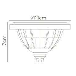 Lucide GU10 LED-reflektor 12W 3 000 K dim to warm, svart Hot