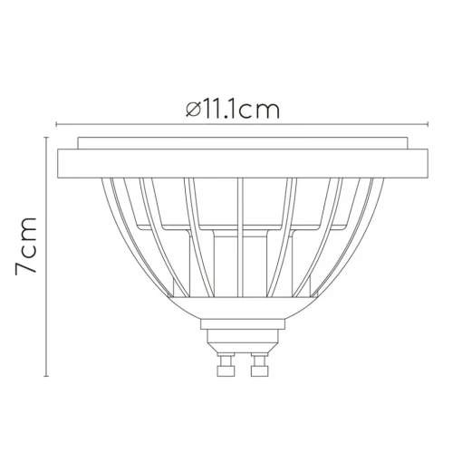 Lucide GU10 LED-reflektor 12W 3 000 K dim to warm, svart Hot
