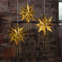 STAR TRADING Gullfarget metallstjerne Mini Online