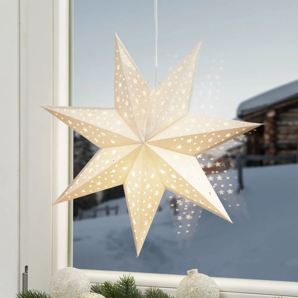 Markslöjd Gullfarget stjerne Solvalla 45 cm Best