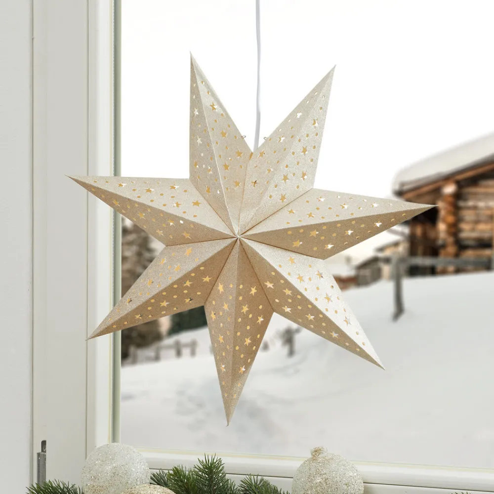 Markslöjd Gullfarget stjerne Solvalla 45 cm Best