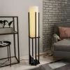 Opviq Gulvlampe 8125, svart/hvit, metall/canvas, høyde 130 cm Sale