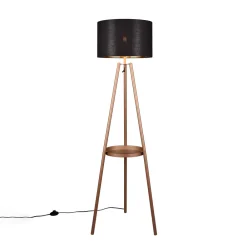 Reality Leuchten Gulvlampe Colette, tripod, kaffe/svart Best