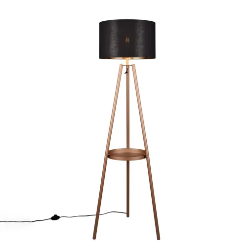 Reality Leuchten Gulvlampe Colette, tripod, kaffe/svart Best