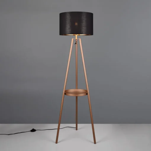 Reality Leuchten Gulvlampe Colette, tripod, kaffe/svart Best