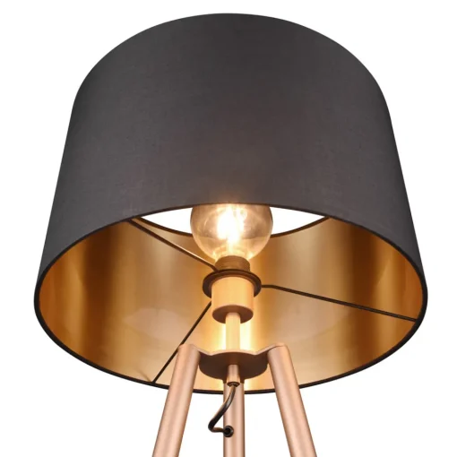 Reality Leuchten Gulvlampe Colette, tripod, kaffe/svart Best