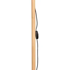 TK Lighting Gulvlampe Deva Nature, tekstil, tre| Gulvlamper