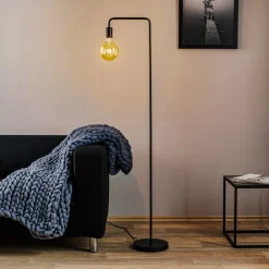 Trio Lighting Gulvlampe Diallo uten skjerm matt svart Outlet
