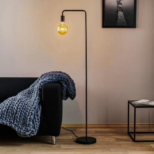 Trio Lighting Gulvlampe Diallo uten skjerm matt svart Outlet