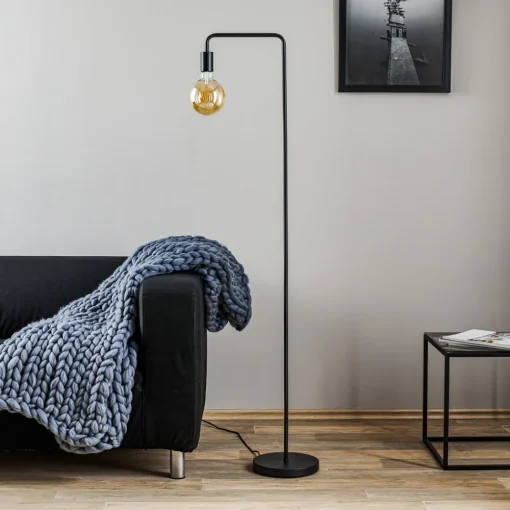 Trio Lighting Gulvlampe Diallo uten skjerm matt svart Outlet